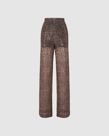 Leopard sequin trousers: Women Trousers Multicolor | GCDS